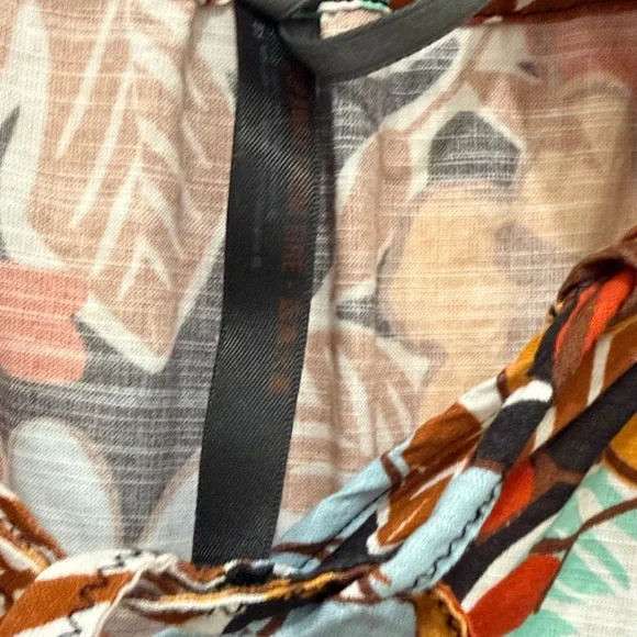 Anthropologie Floral Maxi Sundress in Rust, Mustard & Aqua - Picture 3 of 10